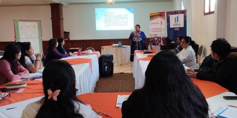 La Secretaría Presidencial de la Mujer con el apoyo de Fundación HELVETAS realizó el Taller de Fortalecimiento a Directoras Municipales de la Mujer -DMM- de Occidente