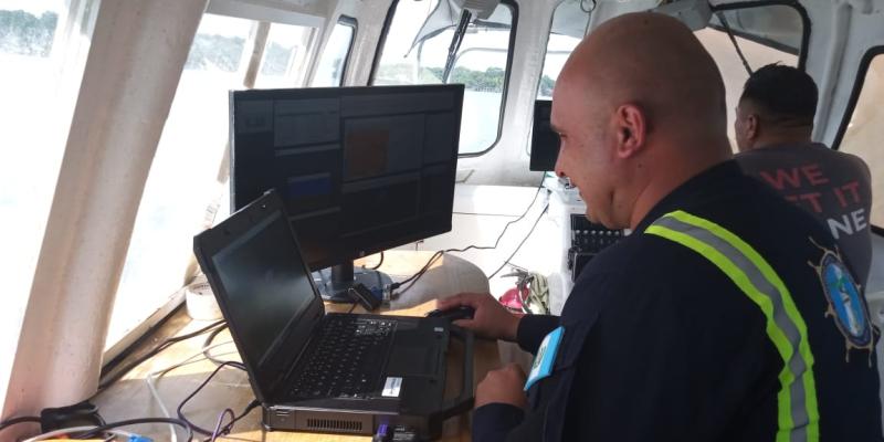 Marina de la Defensa Nacional realizó el levantamiento batimétrico en Livingston y Río Dulce.