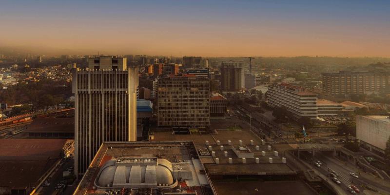Panorámita del centro cívico de la ciudad de Guatemala