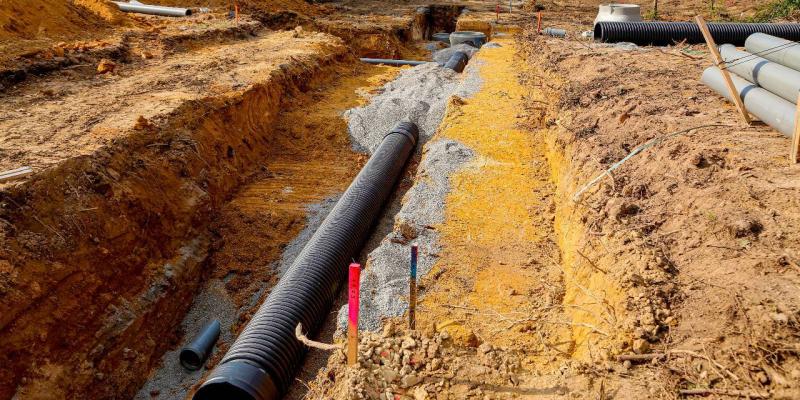 Imagen de drenaje en construcción