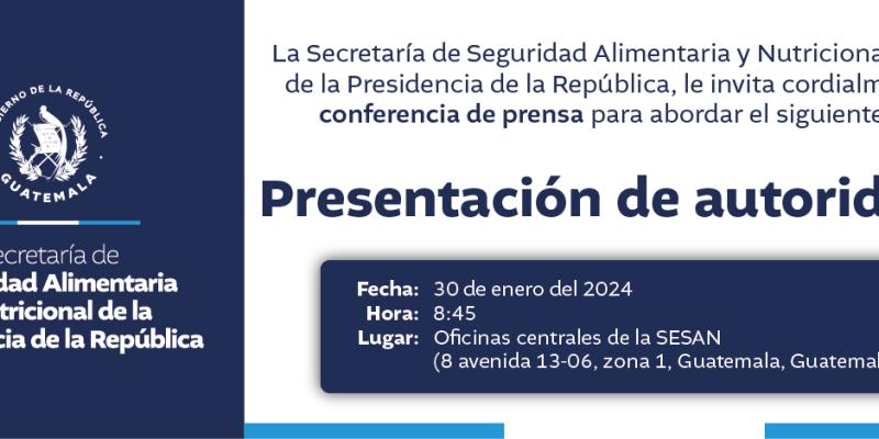 Presentación de autoridades ante la prensa