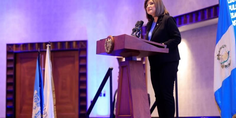 Presidenta en funciones Karin Herrera 