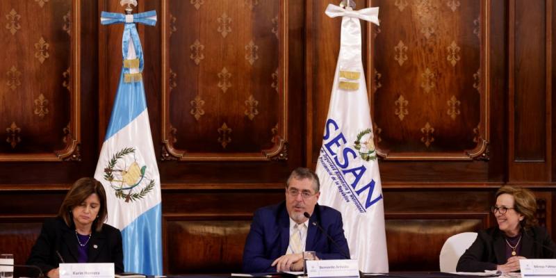 Presidente Bernardo Arévalo y Vicepresidenta Karin Herrera