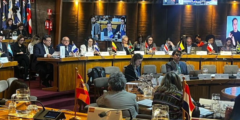 Disertación de secretario Carlos Mendoza en foro de CEPAL.