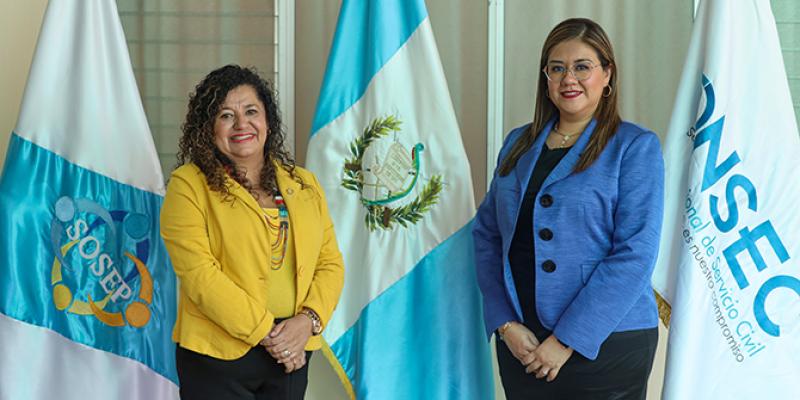 La Directora de ONSEC y la titular de SOSEP al inicio de la capacitación
