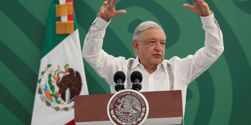 Andrés Manuel Lòpez Obrador durante la conferencia de prensa ofrecida.