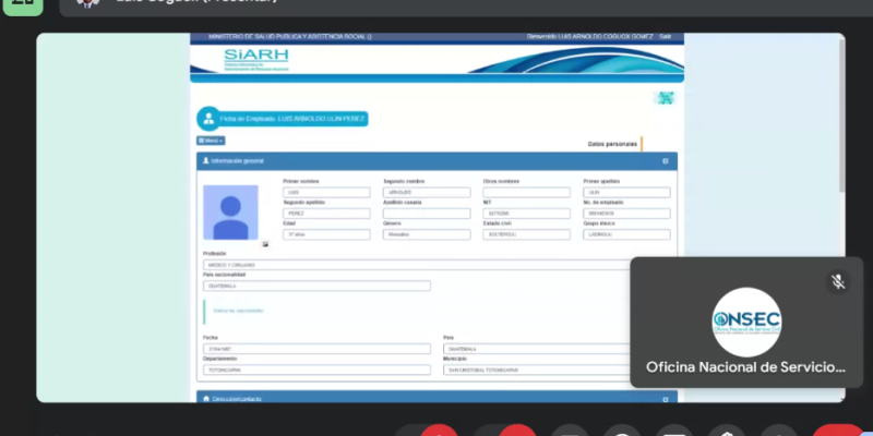 La capacitación al Ministerio de Salud fue virtual 