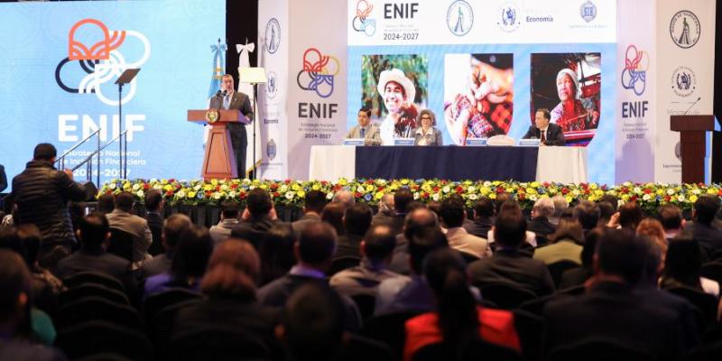 El presidente Bernardo Arévalo, presidió el evento. 