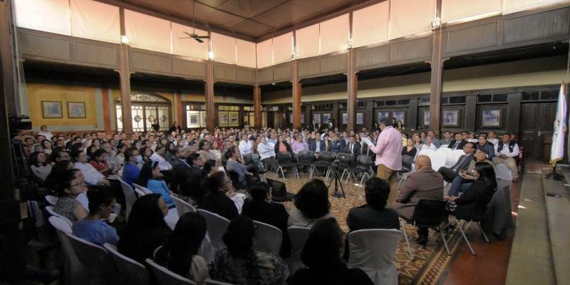 Foto de archivo: Presentación de autoridades de SEGEPLAN para el período 2024-2028.