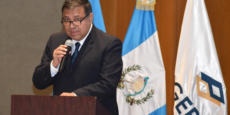 Secretario de SEGEPLAN Carlos Mendoza en su participación en el Taller Cumbre del Futuro organizado por MINEX, ONU y SEGEPLAN