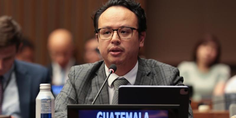 Allan García fue el representante de Guatemala durante el foro. 