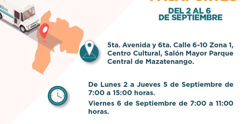 Migración emitirá pasaportes en Suchitepéquez