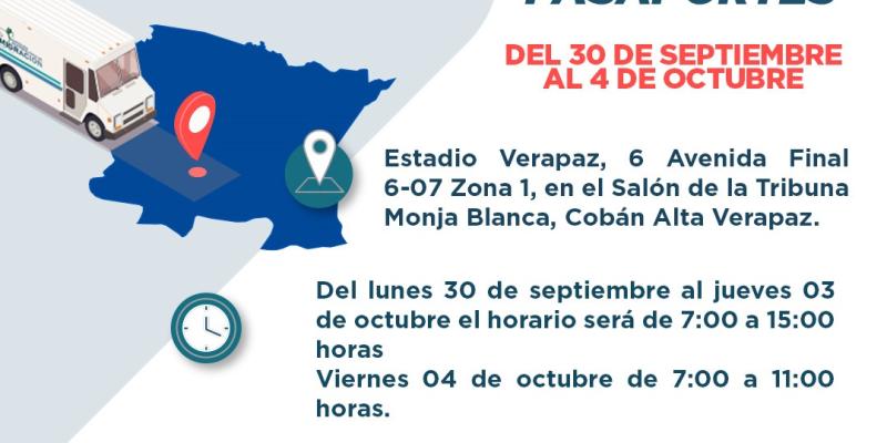 Migración emitirá pasaportes en Alta Verapaz