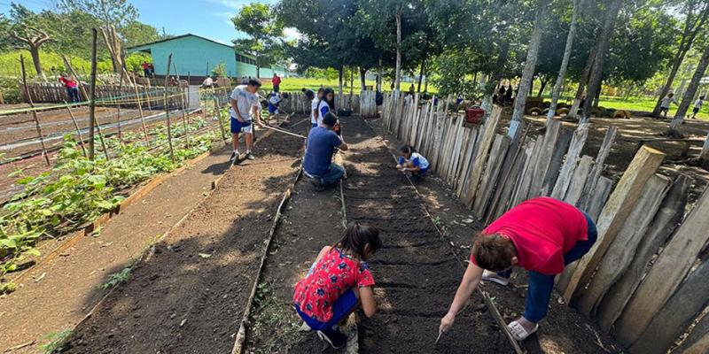 Petén recibe asistencia técnica y capacitación relativa a huertos escolares