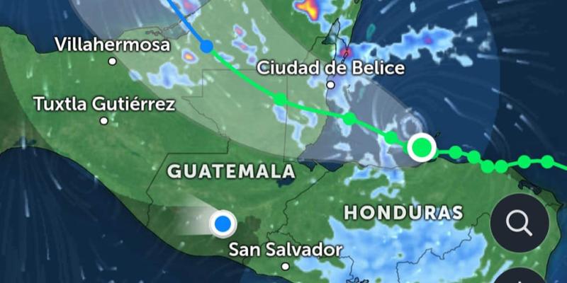 Monitoreo de la tormenta tropical Sara por el tema agrario