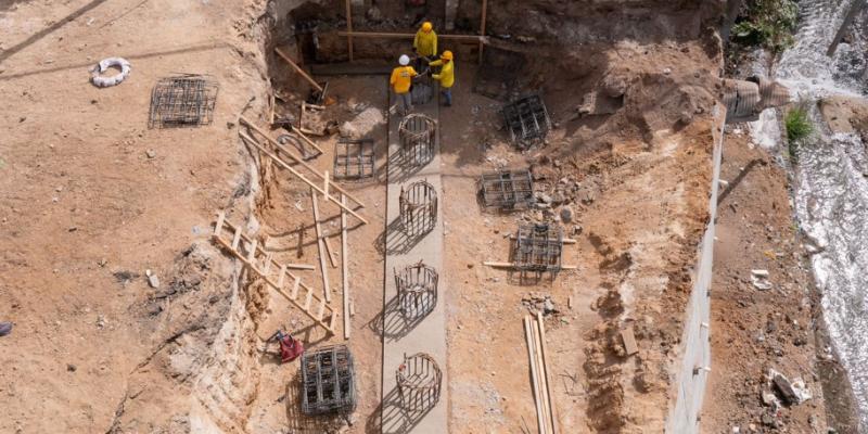 Concluye perforación de pilotes en el nuevo puente de Villa Nueva