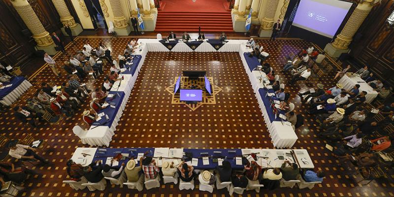 Presidente Arévalo lidera la décimo primera Asamblea de Diálogo Nacional con Autoridades Indígenas y Ancestrales