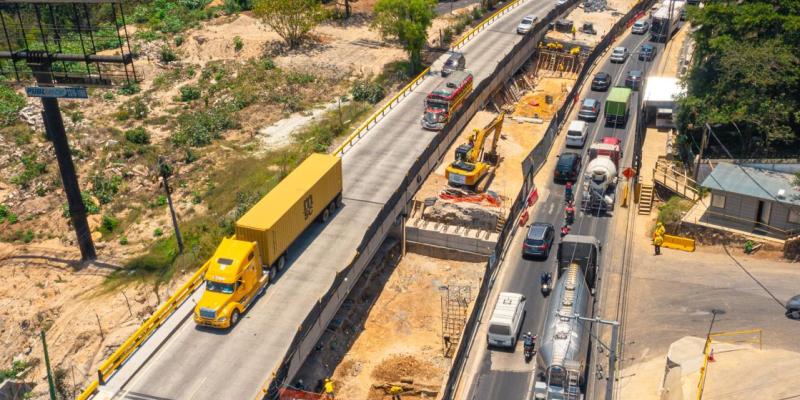 CONSTRUCCIÓN DE SEGUNDO PUENTE EN KM 11.5 DE RUTA A EL SALVADOR REQUIERE CIERRE TERMPORAL PARA INSTALAR VIGAS