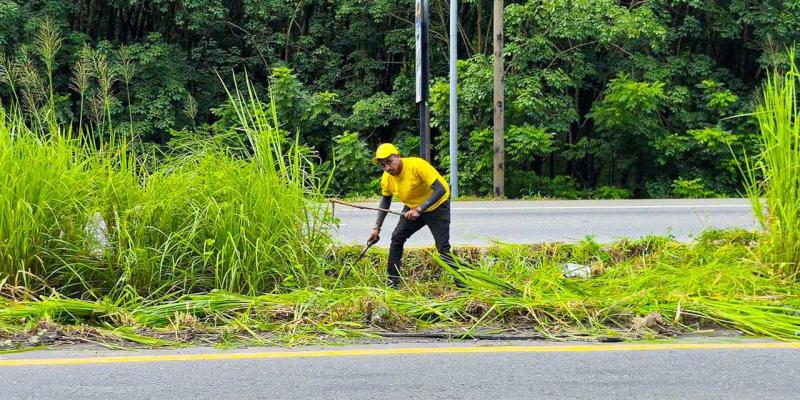 COVIAL mejora visibilidad y seguridad vial en la CA-2 Occidente, Suchitepéquez, como parte del Plan Conecta 2025