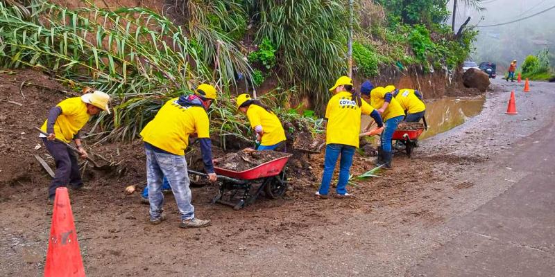 COVIAL responde de forma inmediata a derrumbe en San Pedro Sacatepéquez, Guatemala