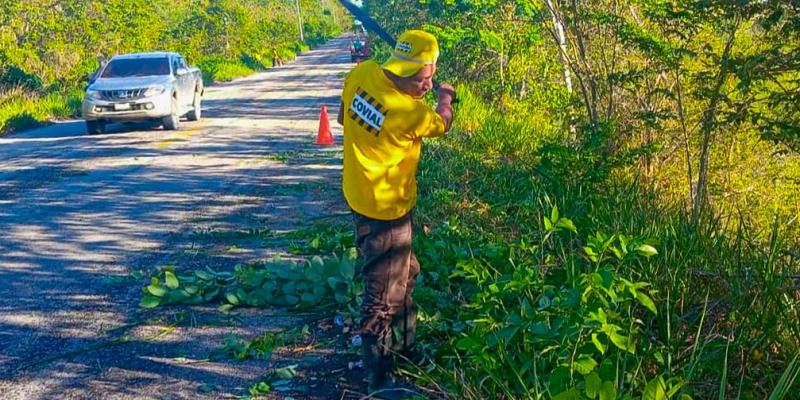 COVIAL mantiene en óptimas condiciones la ruta hacia El Ceibo, conexión clave entre Guatemala y México