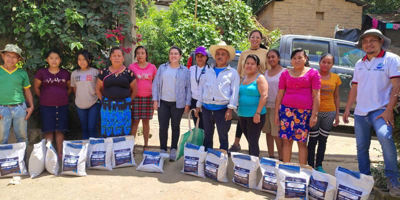 Entregamos semilla mejorada de maíz en El Progreso