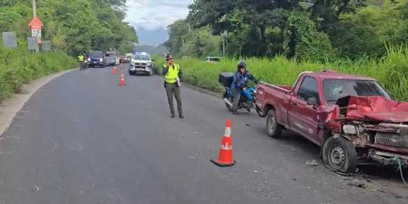 Provial atiende colisión en ruta a El Salvador sin heridos 
