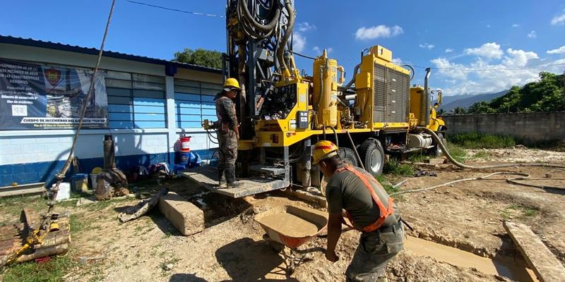 Cuerpo de Ingenieros del Ejército de Guatemala realizó perforación de pozo mecánico en Baja Verapaz.
