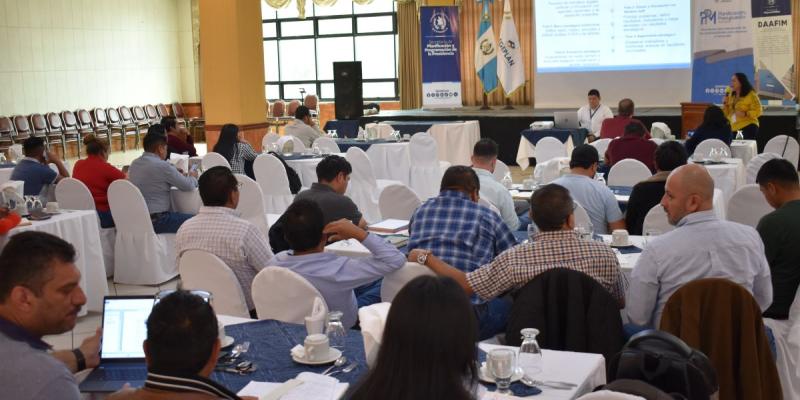 Participantes en los talleres de planificación y presupuestación en Huehuetenango.