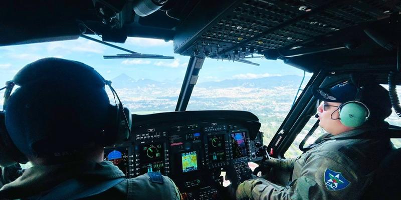 Fuerza Aérea Guatemalteca realizó sobrevuelos en áreas afectadas por sismo.