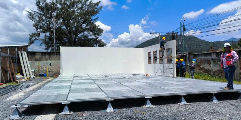 CIV inicia instalación de módulos prefabricados en el hospital de Amatitlán 