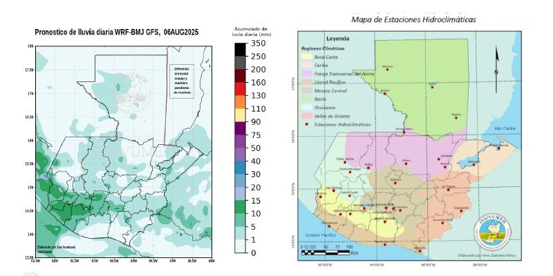 Condiciones y perspectiva: Influencia de una zona de baja presión en el océano Pacífico