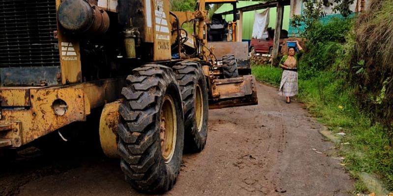 Trabajos de Caminos transforman ruta en mal estado en Momostenango 