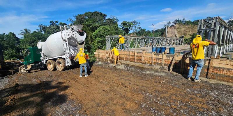 Covial efectúa obras de acceso para habilitar puente en Cito Zarco