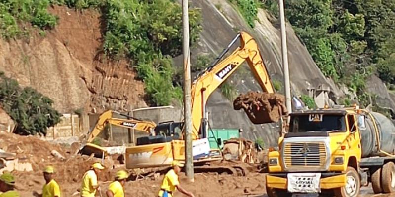 Covial detiene trabajos en el km 24 de la CA-1 Oriente tras nuevo derrumbe 