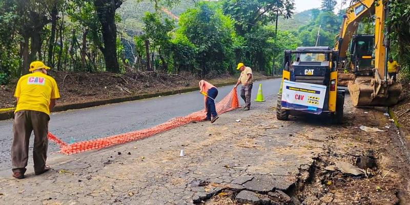 Inician trabajos de recuperación vial entre Fraijanes y Los Verdes
