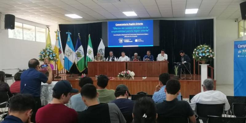 INSIVUMEH participa en conversatorio sobre efectos del cambio climático en la empleabilidad en Zacapa