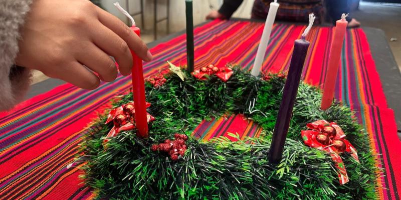 elaboración de Coronas de Adviento