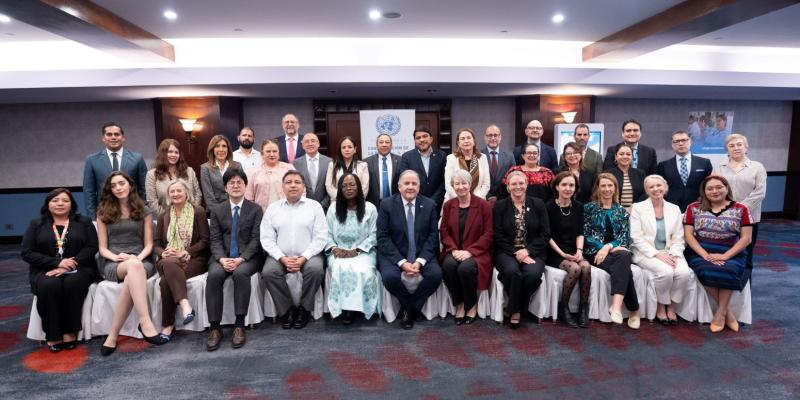 Participantes en la reunión extraordinaria del Comité Ejecutivo del Fondo para la Consolidación de la Paz de Naciones Unidas (PBF)