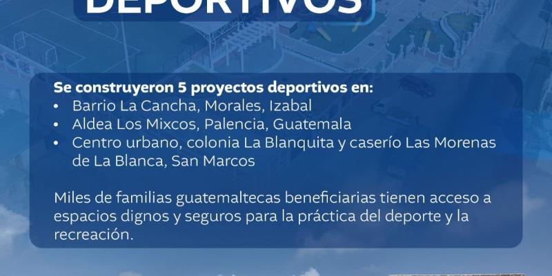 5 nuevos espacios deportivos