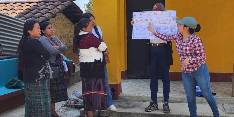 Asistencia técnica a familias Chocanuleu fortalecen su producción de alimentos