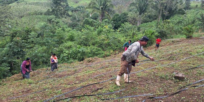 Avanza proyecto de captación de agua con instalación de microriego