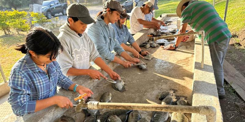 Futuros profesionales del agro realizan prácticas en acuicultura y fruticultura en Amatitlán