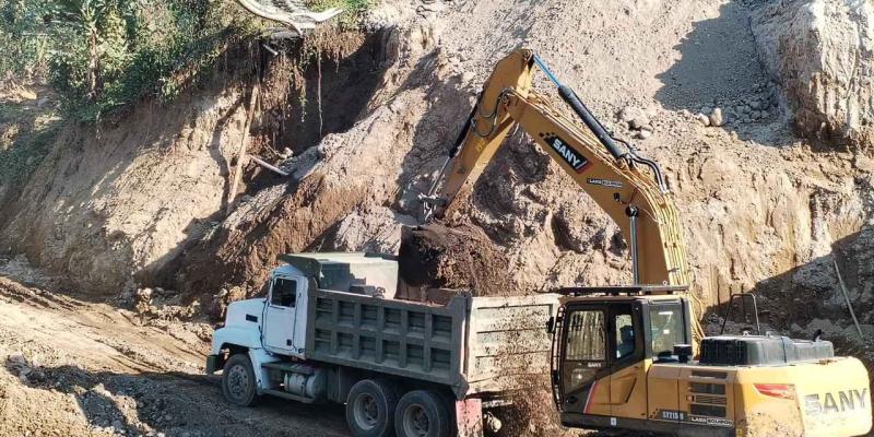 Avanza la reconstrucción de la bóveda en la ruta CA-2 Occidente, San Felipe, Retalhuleu