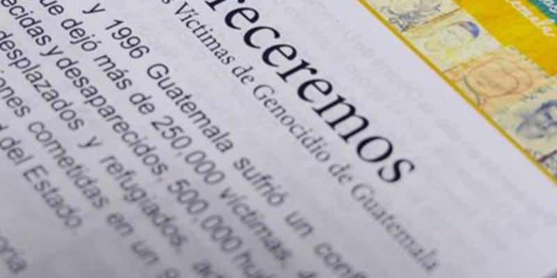 “Floreceremos: memorial de las víctimas del genocidio en Guatemala”