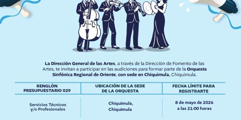 ¡Convocatoria a audiciones!