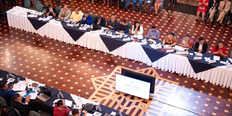 La tercera reunión del Conadur se desarrolló en el Salón Banderas del Palacio Nacional de la Cultura. 