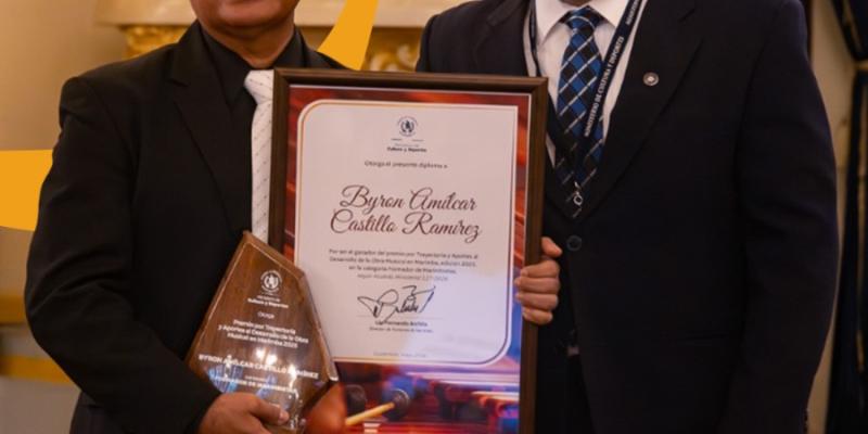 Formador de Marimba del Premio por Trayectoria y Aportes al Desarrollo de la Obra Musical en Marimba edición 2025