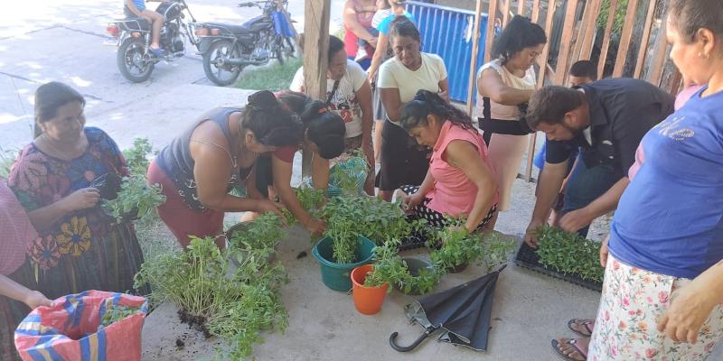 Entregan pilones a grupos del CADER de San Andrés