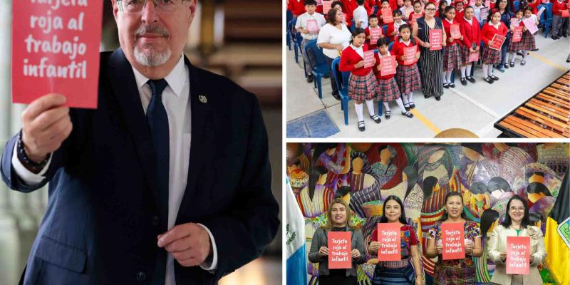 Gobierno de Guatemala a través del Mintrab se suma a campaña “Sácale Tarjeta Roja al Trabajo Infantil” por el 12 de junio